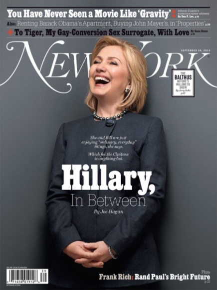 Hillary Clinton on the cover of New York Magazine