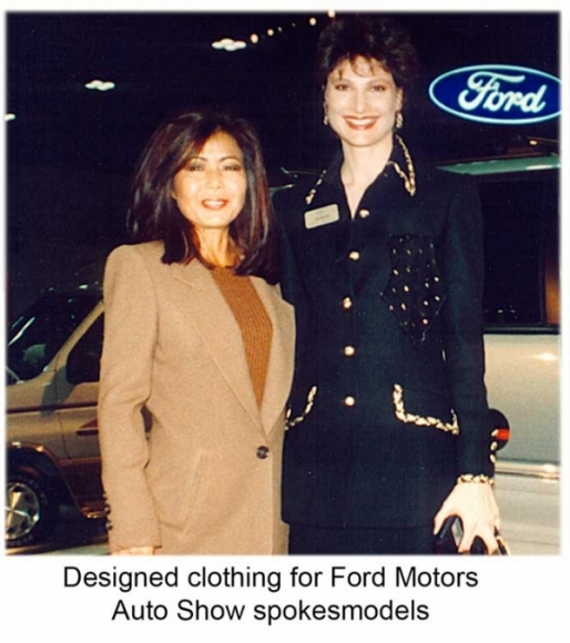Susanna Beverly Hills designed clothing for Ford Motors Auto Show