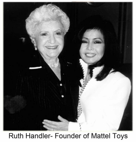 Ruth Handler- Founder of Mattel Toys wearing haute couture clothes