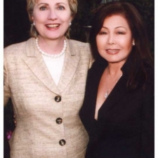 Hillary Clinton and Susanna Chung Forest