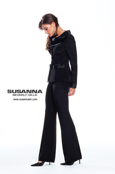 haute couture navy pantsuit for women
