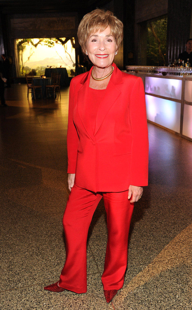 Judge Judy is wearing Susanna Beverly Hills famous red pantsuit. - Susanna  Beverly Hills